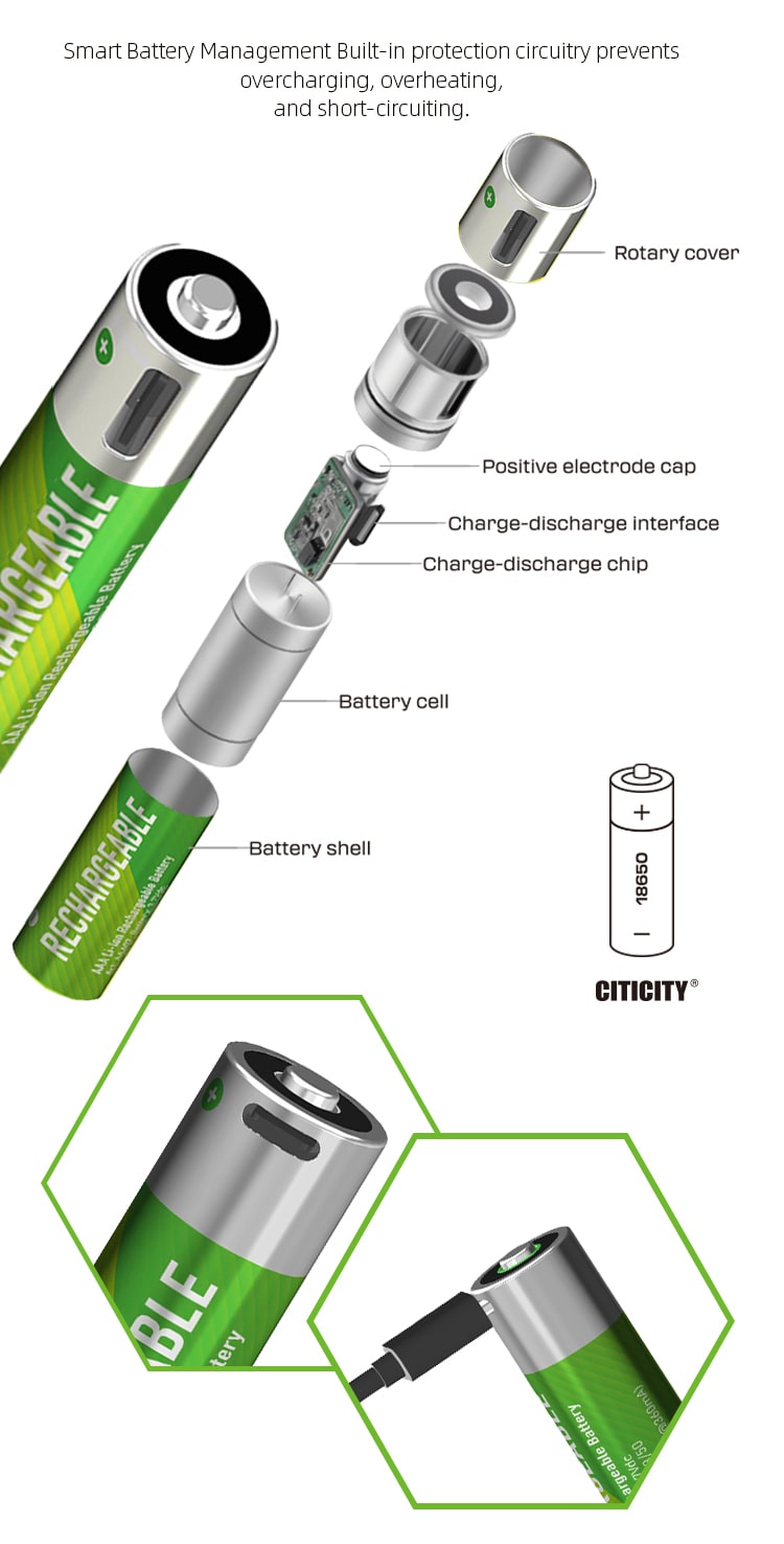 18650 rechargeable Li-ion battery Green Edition detail image 2