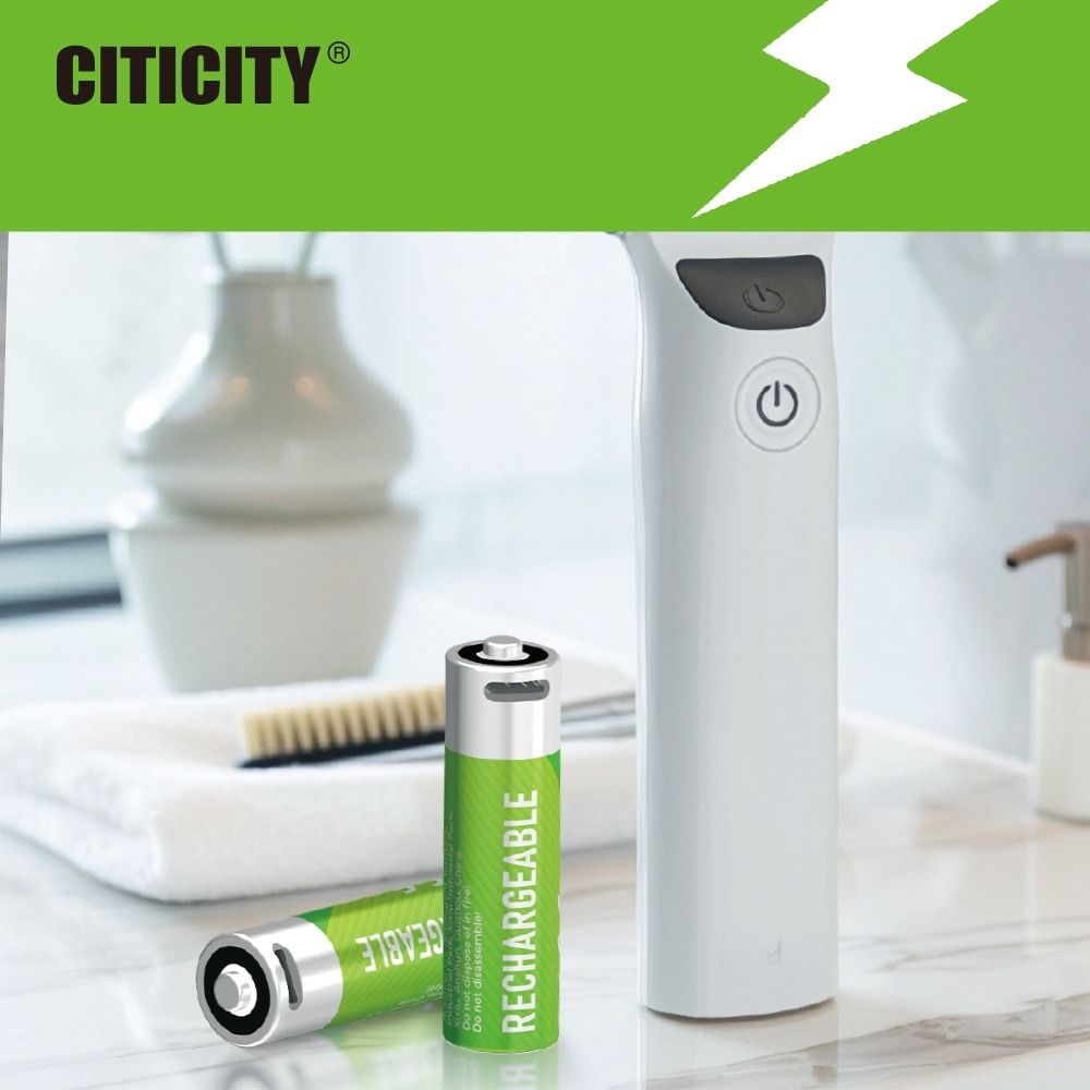 CITICITY 18650 2000mAh Type-C Rechargeable Li-ion Battery – Green Edition