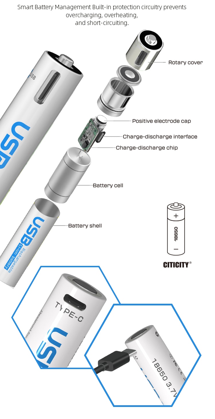 18650 rechargeable Li-ion battery White Edition detail image 4