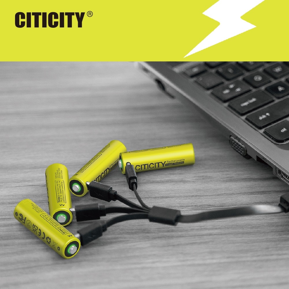 CITICITY AA Max 2200mAh Type-C Rechargeable Li-ion Battery