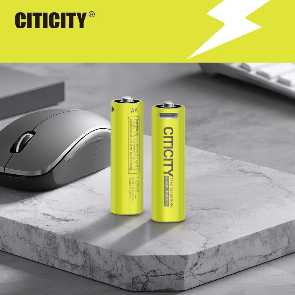 CITICITY AA Max 2200mAh Type-C Rechargeable Li-ion Battery
