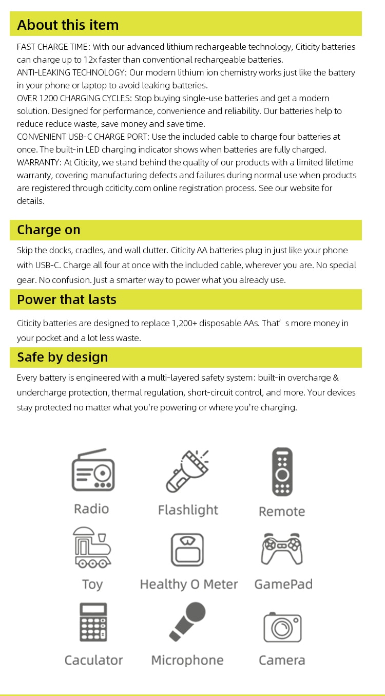 AA Pro rechargeable Li-ion battery detail image 3