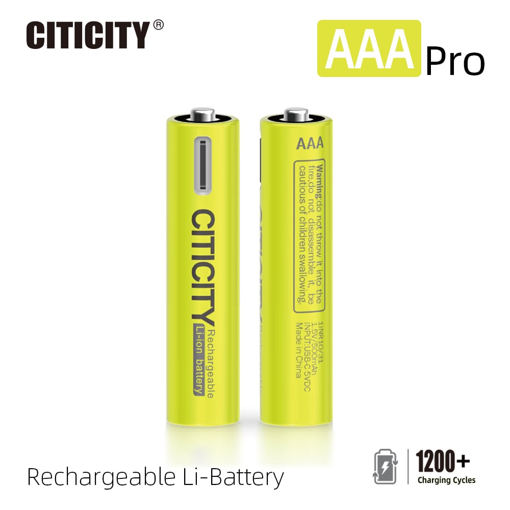 CITICITY AAA Pro 600mAh Type-C Rechargeable Li-ion Battery