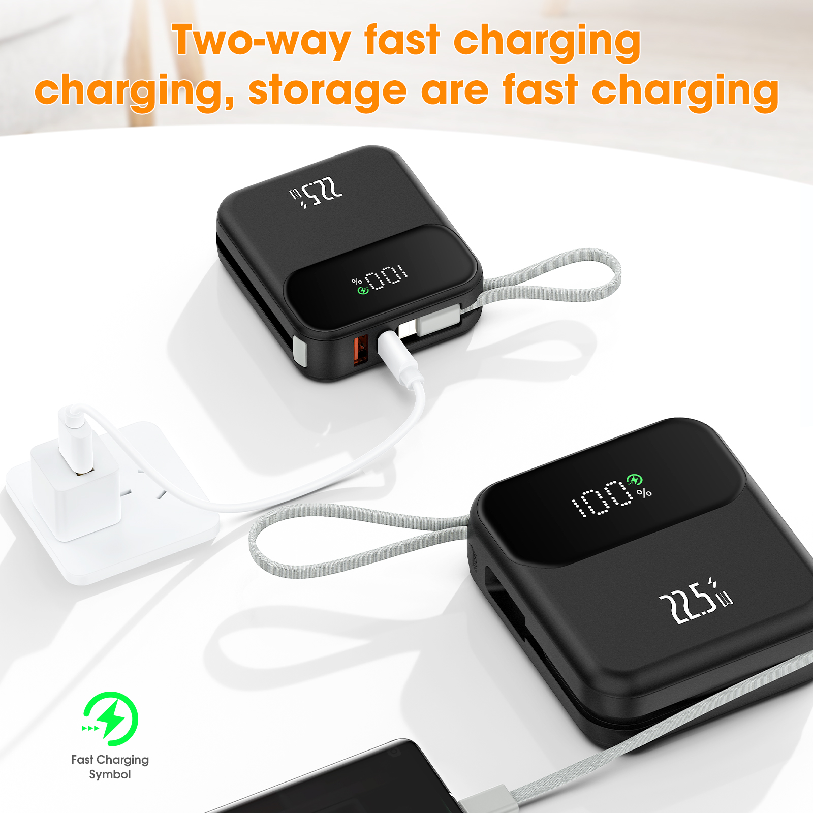 MPB159 10000/20000mAh Cable Power Bank