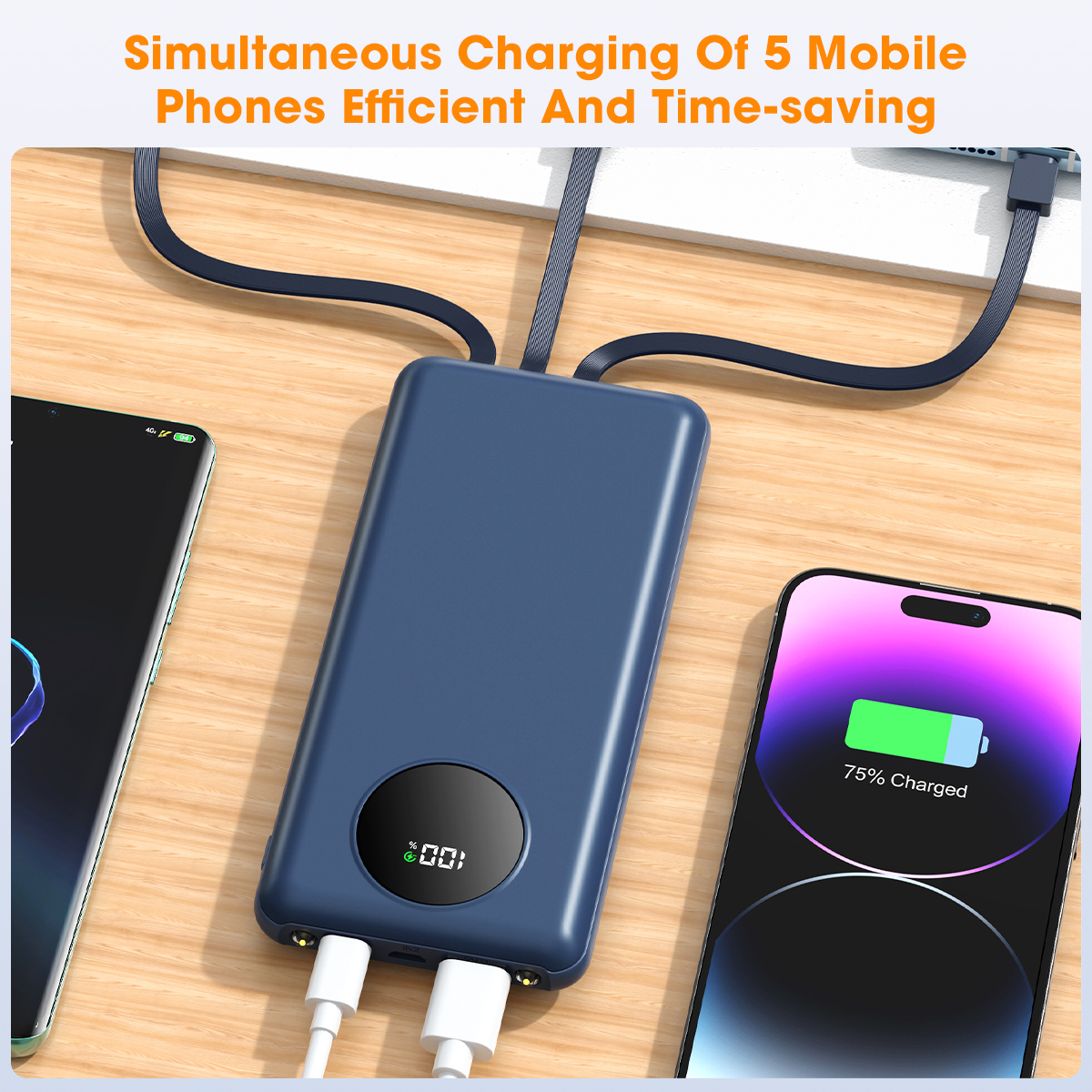 MPB160 10000/20000mAh 4-Cable Power Bank