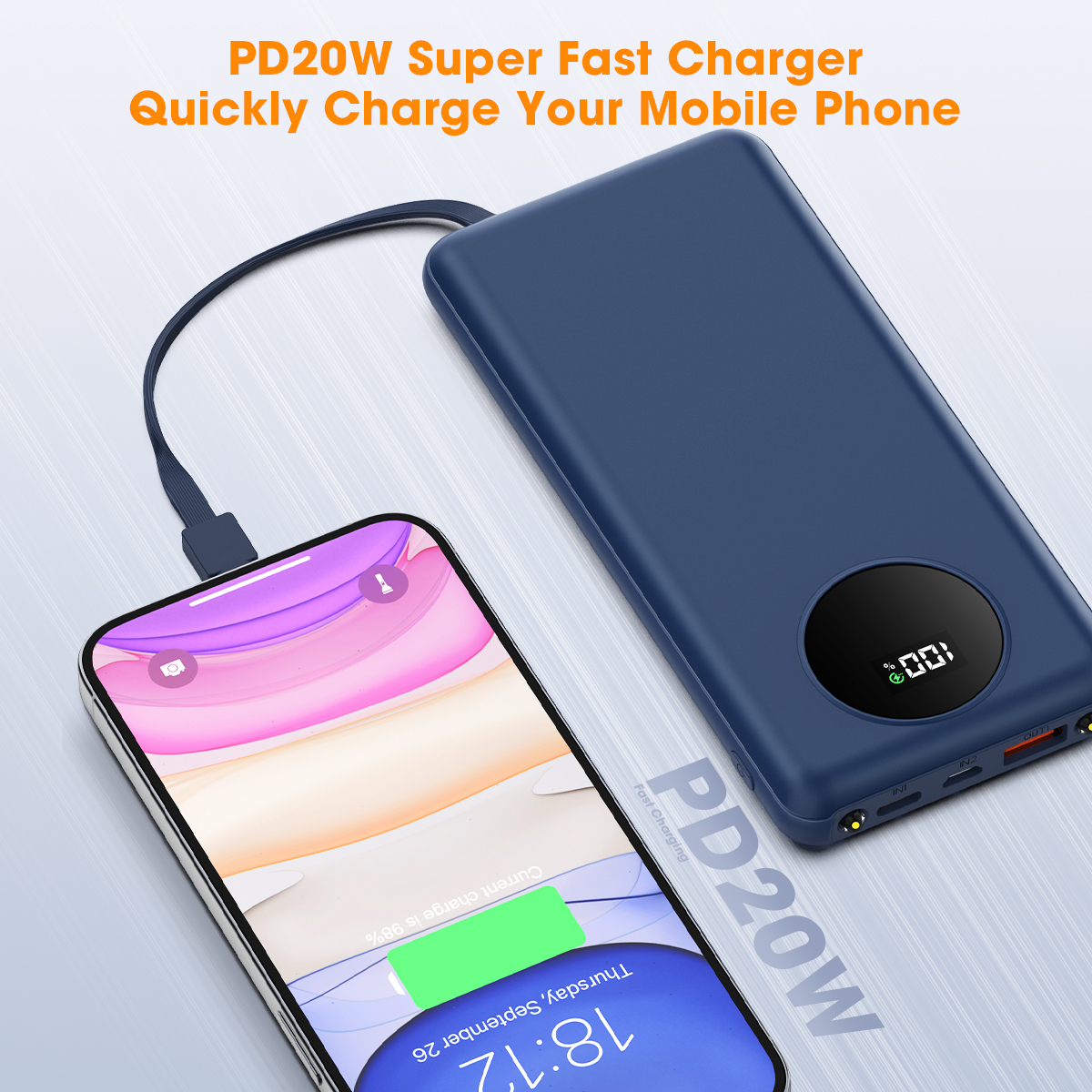 MPB160 10000/20000mAh 4-Cable Power Bank