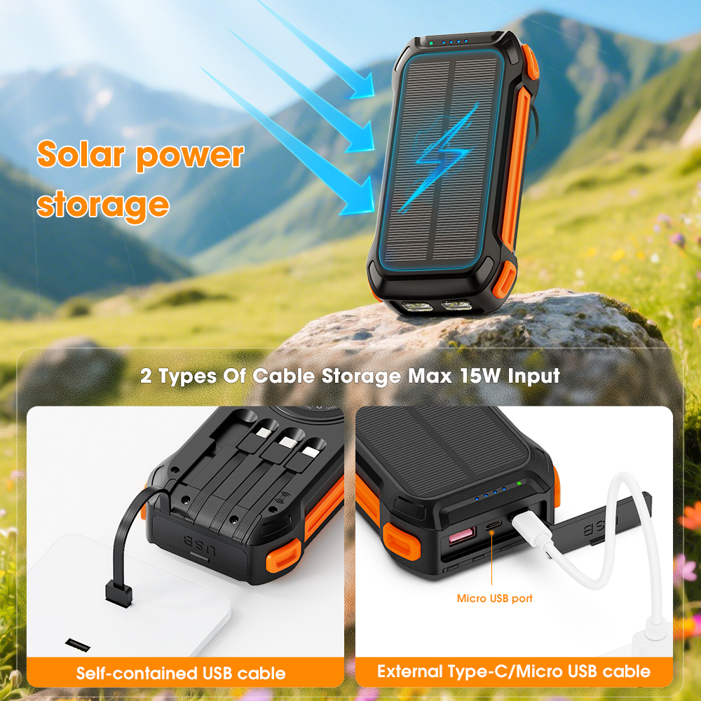 MPB161 20000mAh Solar Power Bank