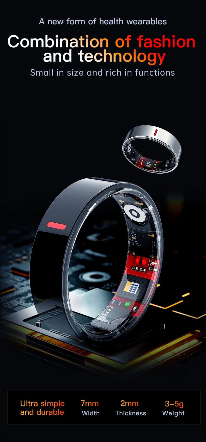 T20 Ultra-Thin Health Smart Ring detail image 3