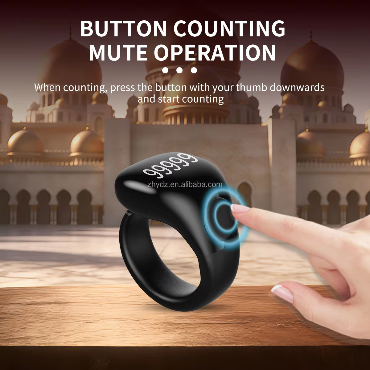 Waterproof Zikr Digital Smart Ring detail image 5
