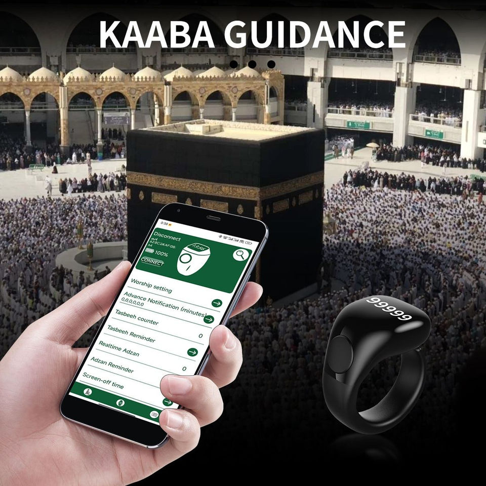 Waterproof Zikr Digital Smart Ring