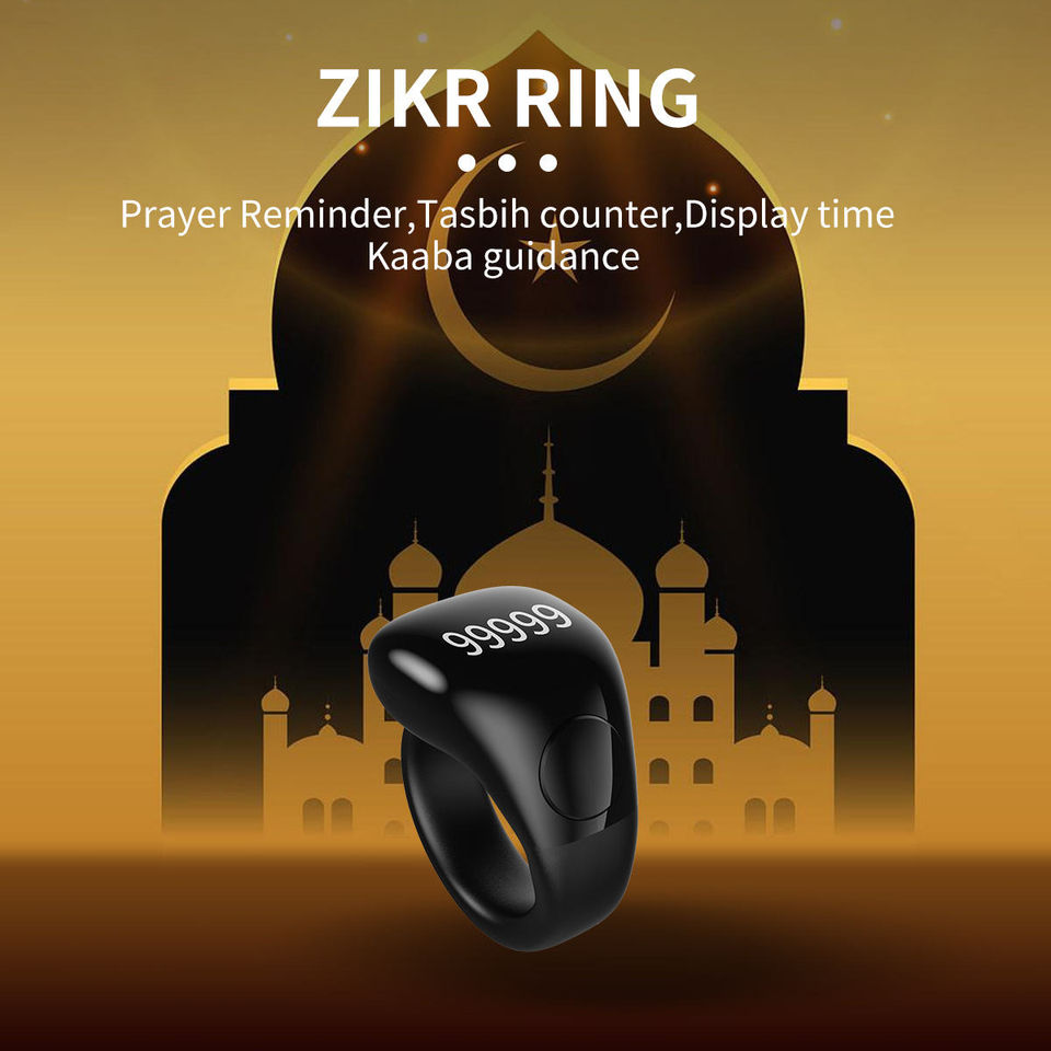 Waterproof Zikr Digital Smart Ring