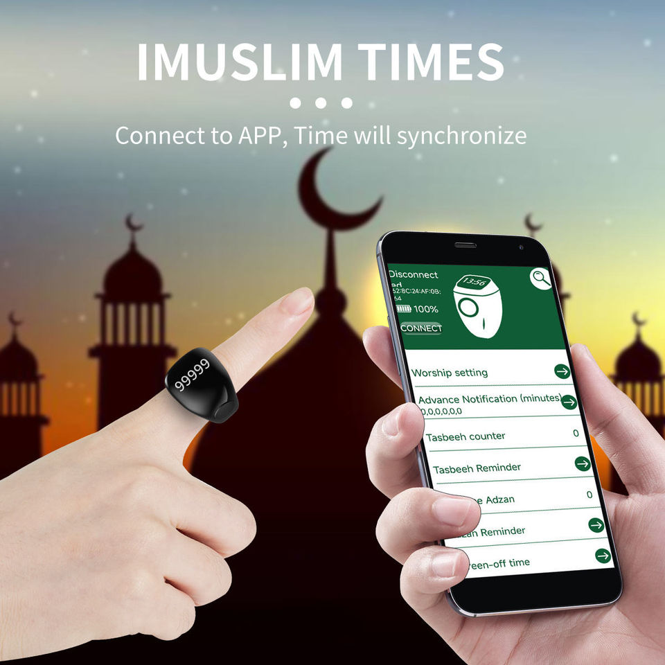 Waterproof Zikr Digital Smart Ring